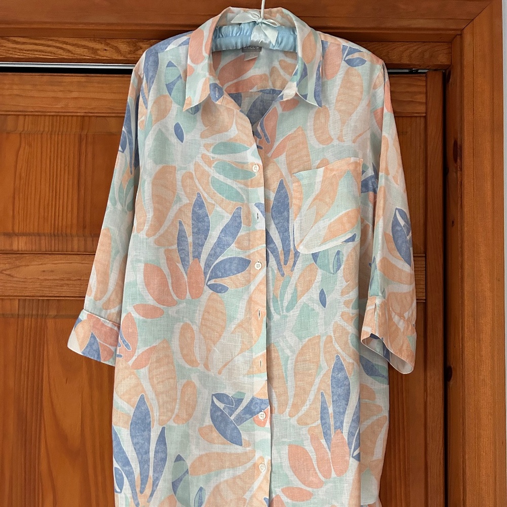 Chicos size 3.5 linen tunic top